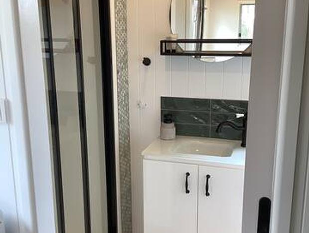 Photo 15 for Bushland Tiny Home with Outdoor Hot Tub & Hamper