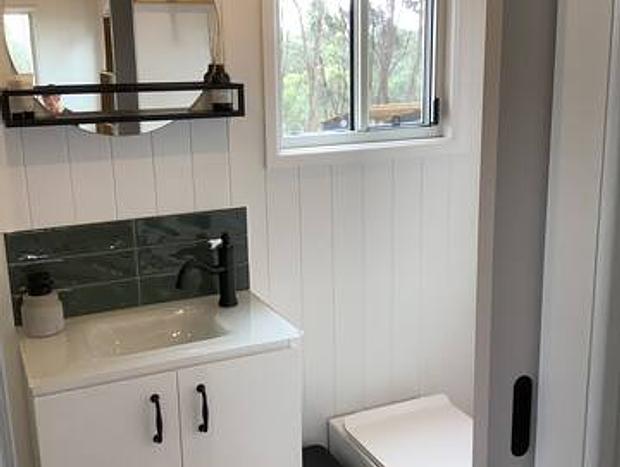 Photo 16 for Bushland Tiny Home with Outdoor Hot Tub & Hamper