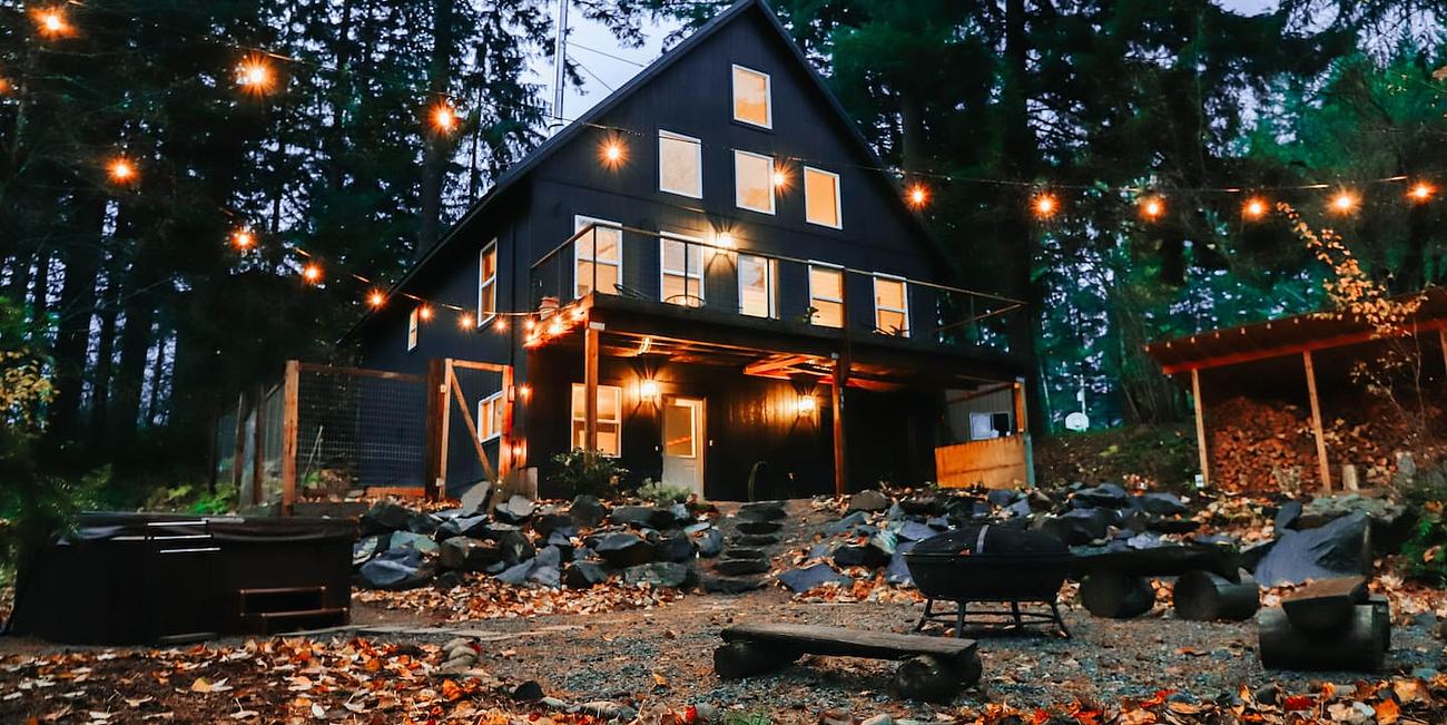 Treehouse Packwood Scandinavian Inspired AFrame Cabin for Rent in