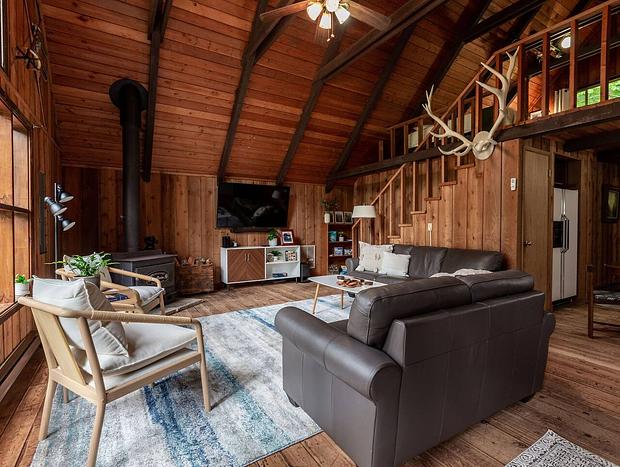 Photo 9 for Cedar & Pine A-Frame Cabin