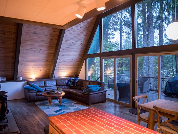 Photo 2 for Beautiful Cozy Riverfront A-Frame Cabin & Hot tub