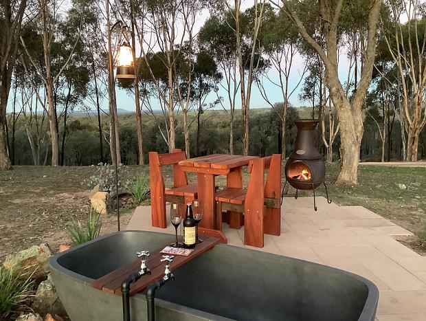Photo 24 for Bushland Tiny Home with Outdoor Hot Tub & Hamper