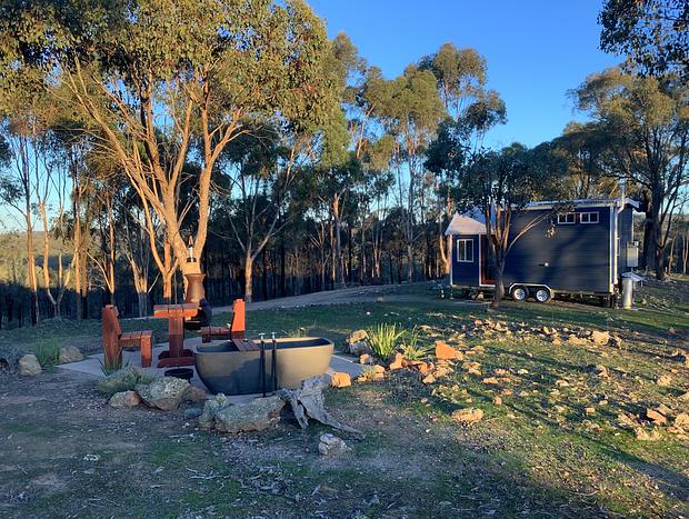 Photo 10 for Bushland Tiny Home with Outdoor Hot Tub & Hamper