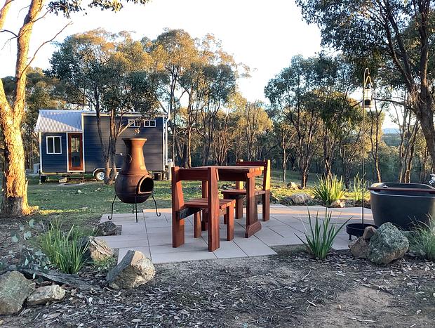Photo 7 for Bushland Tiny Home with Outdoor Hot Tub & Hamper