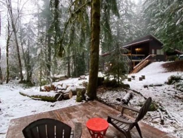 Photo 21 for Woodland Cabin Rental with a Cedar Hot Tub and Sauna in Packwood
