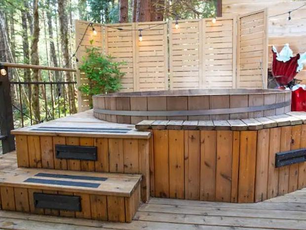 Photo 17 for Woodland Cabin Rental with a Cedar Hot Tub and Sauna in Packwood