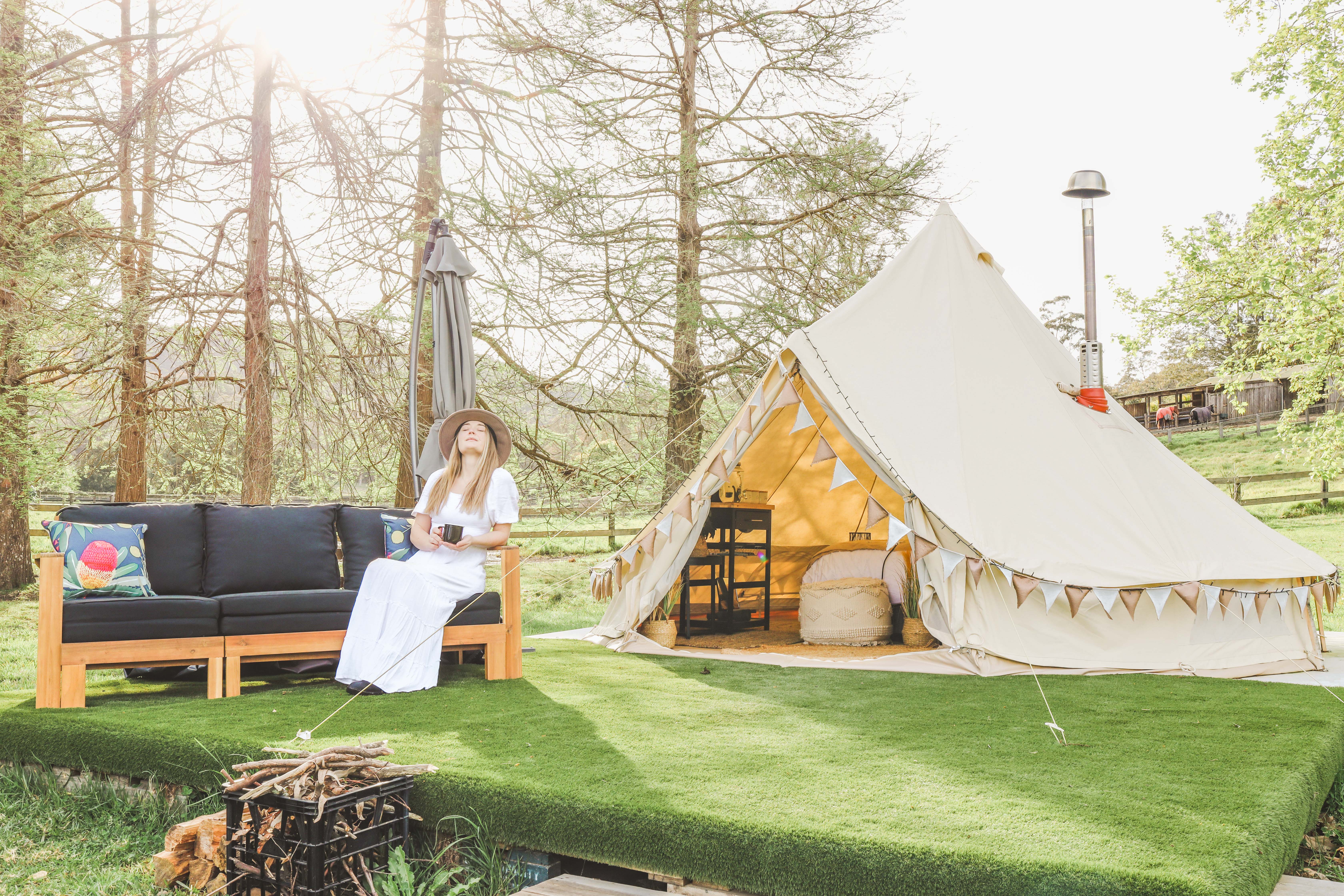 Redwood Glamping Tent Glamping for Rent in Lemon Tree, Central