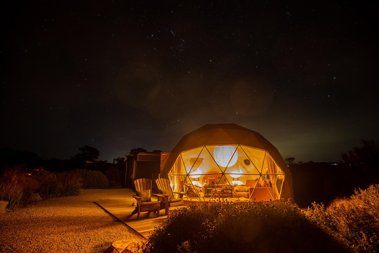 Andersons Let Geodesic Dome Tent Glamping for Rent in Inverloch