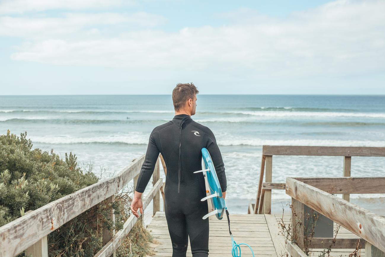 Surfing at Ocean Grove Riparide