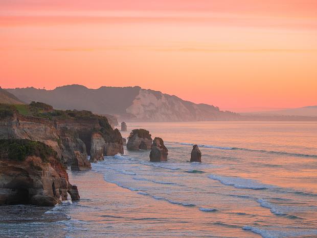 Photo 2 for Sunset looking over Tongaporutu