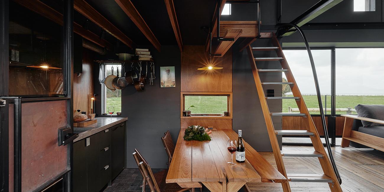Image showcasing The Cutting - A Small Off-Grid Farm House With Ocean Views - Tiny house ...