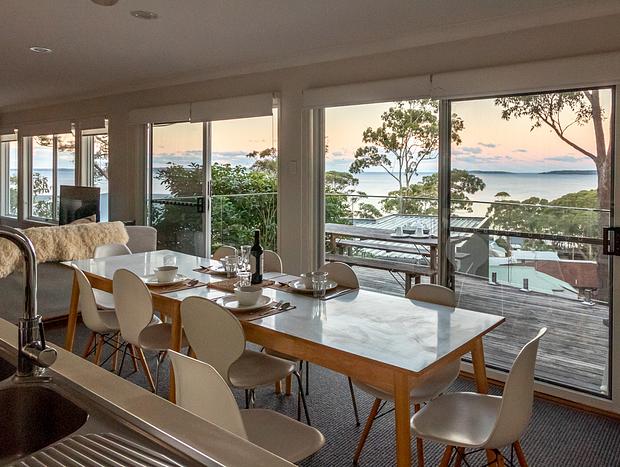 Photo 7 for Expansive Bay Views, Light and Airy House, Wood Fire