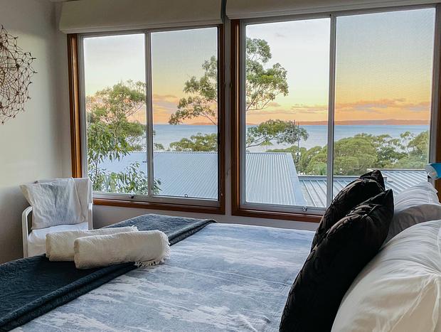 Photo 11 for Expansive Bay Views, Light and Airy House, Wood Fire