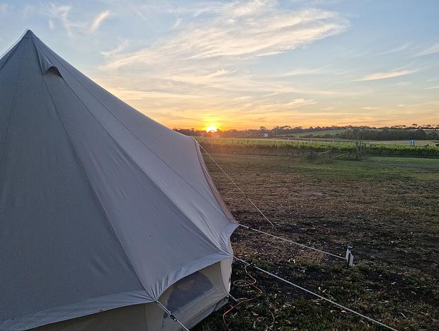 Photo 4 for Coastal Glamp at Bellarine Estate winery Large Bell Tent