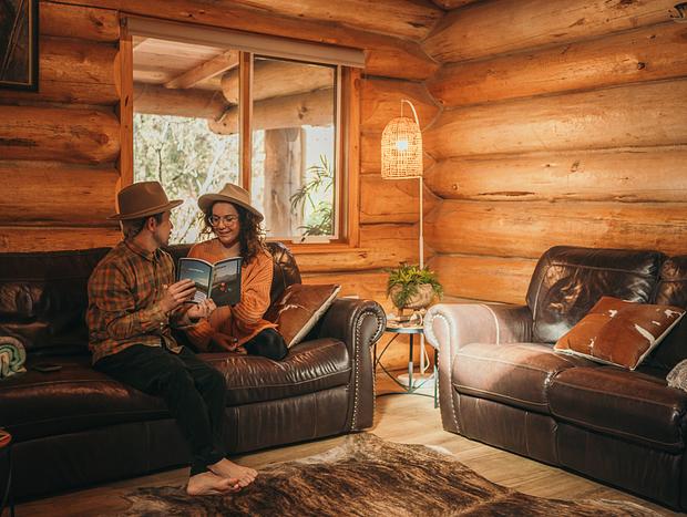 Photo 5 for Autumn getaway in a cosy Log Cabin