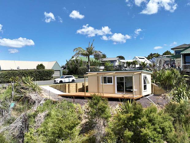 Photo 13 for Private with Stunning Ocean and Bush Views- Tui View Cabin