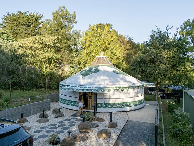 Photo 3 for Mountain view yurt with private spa