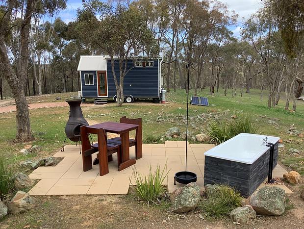 Photo 6 for Bushland Tiny Home with Outdoor Hot Tub & Hamper