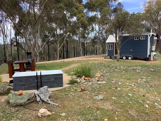 Photo 27 for Bushland Tiny Home with Outdoor Hot Tub & Hamper