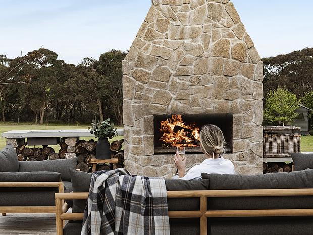 Photo 11 for Modern Farmhouse style guesthouse on rural acreage - pool, spa, fire, tennis,...