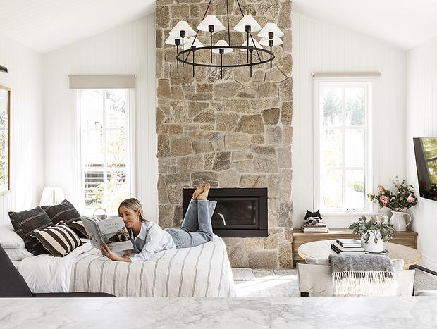 Photo 4 for Modern Farmhouse style guesthouse on rural acreage - pool, spa, fire, tennis,...