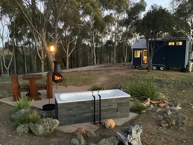 Photo 29 for Bushland Tiny Home with Outdoor Hot Tub & Hamper