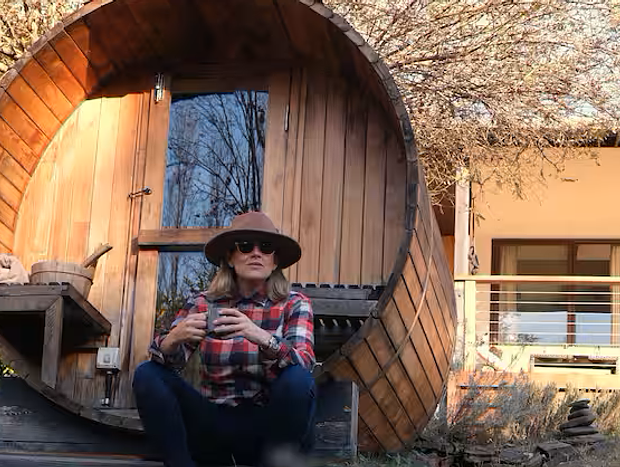 Photo 6 for Riverside Hot tub, Sauna, Cold Plunge Mountain Cabin