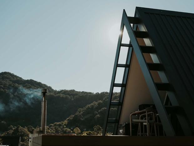 Photo 1 for Jamberoo A-Frame | Wood Fire Hot Tub | Cedar View