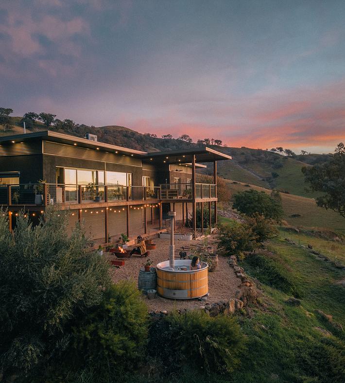 The Good House with Wood Fired Hot Tub House for Rent in Huon, High